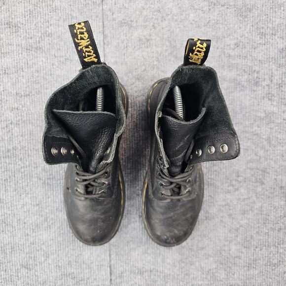 Dr Martens Pascal Boots Womens 7 Black 1460 Leather Lace Up Combat Utility Punk - Picture 2 of 8
